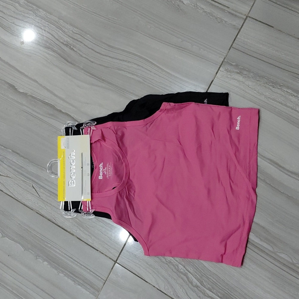 Bench Black and Pink Sleeveless Tops